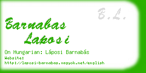 barnabas laposi business card